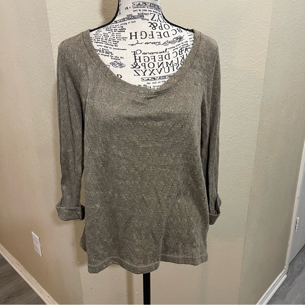 Chloe K Heathered Brown Long‎ Sleeve Top